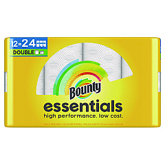 Bounty Essentials Select-A-Size Kitchen Roll Paper Towels, 2-Ply, 108 Sheets/Roll, 12 Rolls/Carton (11093)