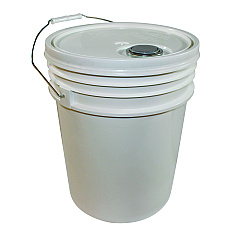 Impact Utility Bucket w/Lid, Polyethylene, 5gal, White (5515)