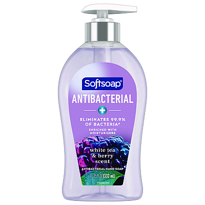 Softsoap Antibacterial Hand Soap, White Tea and Berry Fusion, 11.25 oz Pump Bottle (44573EA)