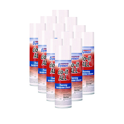 Dymon do-it-ALL Germicidal Foaming Cleaner, 18 oz Aerosol Spray, 12/Carton (08020CT)