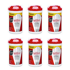 Sani Professional No-Rinse Sanitizing Multi-Surface Wipes, Unscented, White, 175/Container, 6/Carton (P66784)