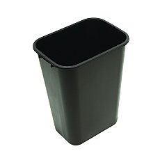 Impact Soft-Sided Wastebasket, Rectangular, Polyethylene, 41 qt, Black (77035)