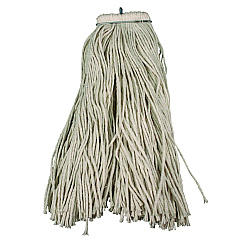 Impact Layflat Regular Screw-Type Mop Head, Cotton, 24 oz, 1" Headband, White (12124)