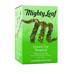 Mighty Leaf Tea Whole Leaf Tea Pouches, Green Tea Tropical, 15/Box (510138)