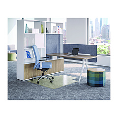 Deflecto Oceanmat Carpet Chair Mat, 45 x 53, Lipped, Clear (CM1K232OCB)