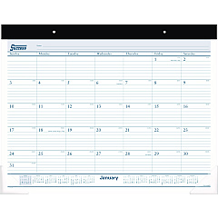 AT-A-GLANCE Desk Pad, 21.75 x 17, White Sheets, Black Binding, Clear Corners, 12-Month (Jan to Dec): 2023 (ST2400)