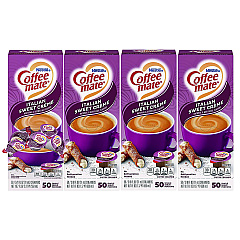 Coffee mate Liquid Coffee Creamer, Italian Sweet Creme, 0.38 oz Mini Cups, 50/Box, 4 Boxes/Carton, 200 Total/Carton (84652CT)