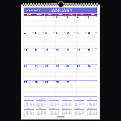 AT-A-GLANCE Erasable Wall Calendar, 15.5 x 22.75, White Sheets, 12-Month (Jan to Dec): 2023 (PMLM0328)