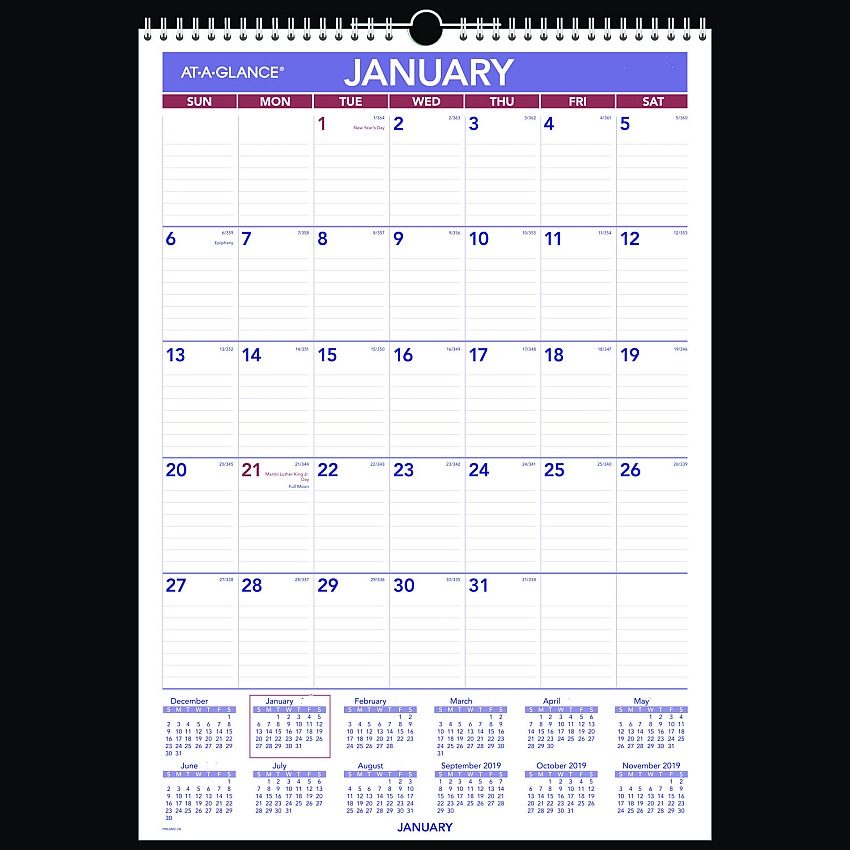 AT-A-GLANCE Erasable Wall Calendar, 12 x 17, White Sheets, 12-Month (Jan to Dec): 2023 (PMLM0228)