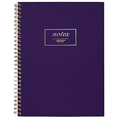 Cambridge Jewel Tone Notebook, Gold Twin-Wire, 1 Subject, Wide/Legal Rule, Purple Cover, 9.5 x 7.25, 80 Sheets (49556)