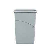 Boardwalk Slim Waste Container, 23 gal, Gray, Plastic (BWK23GLSJGRA)