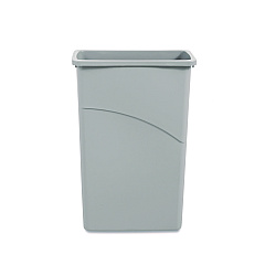 Boardwalk Slim Waste Container, 23 gal, Gray, Plastic (BWK23GLSJGRA)