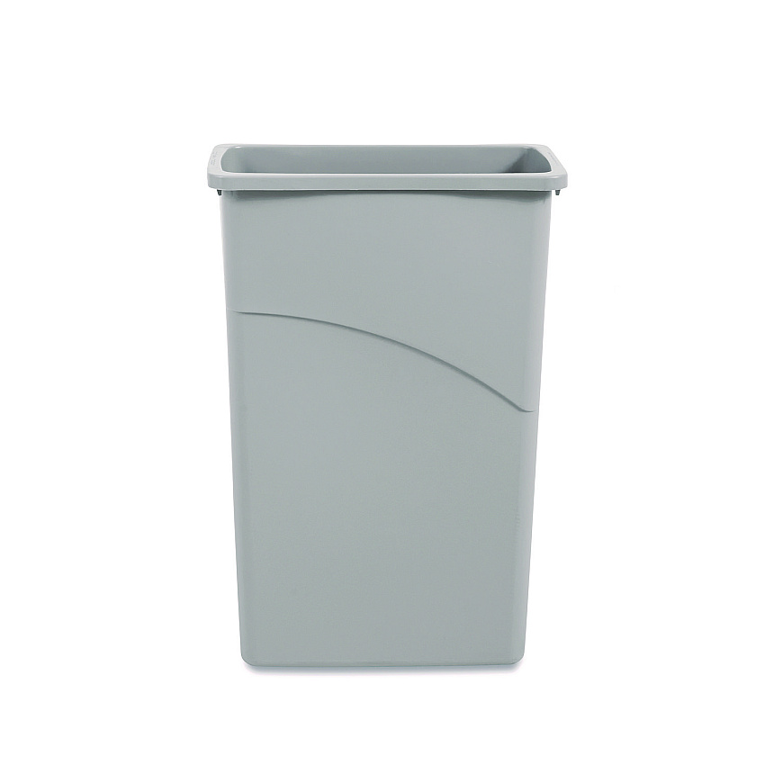 Boardwalk Slim Waste Container, 23 gal, Gray, Plastic (BWK23GLSJGRA)