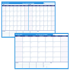 AT-A-GLANCE 30/60-Day Undated Horizontal Erasable Wall Planner, 48 x 32, White/Blue Sheets, Undated (PM33328)