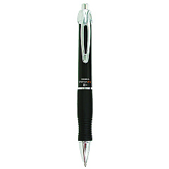 Zebra GR8 Gel Pen, Retractable, Medium 0.7 mm, Black Ink, Black/Silver Barrel, 12/Pack (42610)