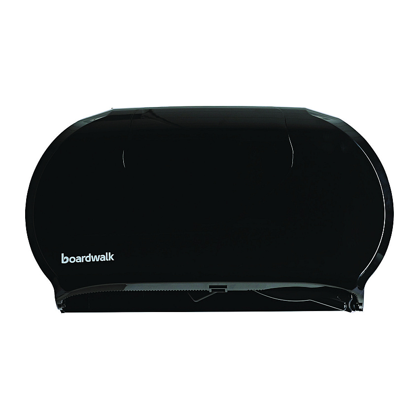 Boardwalk Jumbo Twin Toilet Tissue Dispenser, 20 1/4 x 12 1/4, Black (BWK1529)