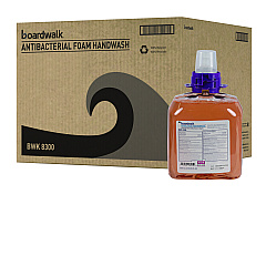 Boardwalk Foam Antibacterial Handwash, Fruity, 1,250 mL Refill, 4/Carton (BWK8300)