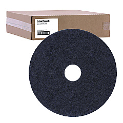 Boardwalk Stripping Floor Pads, 14" Diameter, Black, 5/Carton (BWK4014BLA)