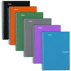 Five Star Wirebound Notebook, 2-Subject, Medium/College Rule, Randomly Assorted Cover Color, (80) 9.6 x 6 Sheets (840029)