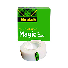 Scotch Magic Tape Refill, 1" Core, 0.75" x 36 yds, Clear, 12/Pack (810341296PK)