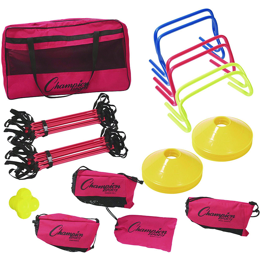 Champion Sports Speed and Agility Kit, with Carry Bag (SAGKIT)