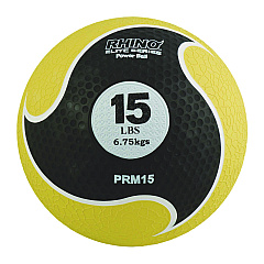 Champion Sports Rhino Elite Medicine Ball, 15 lb, Yellow (PRM15)