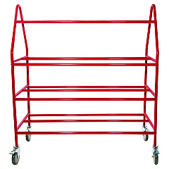 Champion Sports Deluxe Pro Ball Cart, Metal, 176 lb Capacity, 18.5 x 51 x 54, Red (BRCPRO)