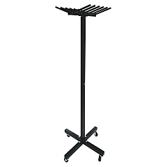 Champion Sports Portable Jump Rope Metal Rack, 23" x 23" x 65", Black (JRS12M)