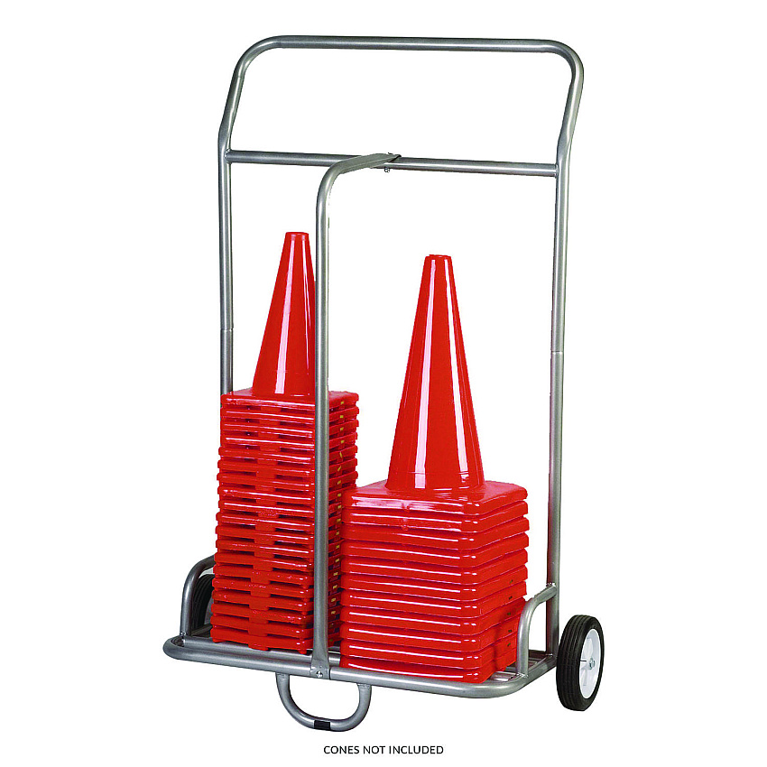 Champion Sports Combination Equipment Cart, Metal, 132 lb Capacity, 16 x 32 x 48, Silver (CSCART)