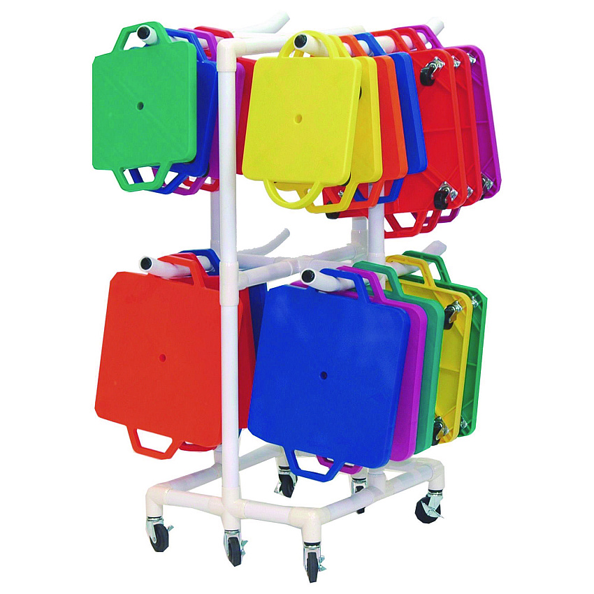 Champion Sports ABS Scooter Storage Cart, Plastic, 176 lb Capacity, 21 x 27 x 54, White (MSCART)