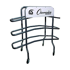 Champion Sports 3-Tier Pro Basketball Rack, Metal, 220 lb Capacity, 8 x 60 x 48, Silver (CBR15)