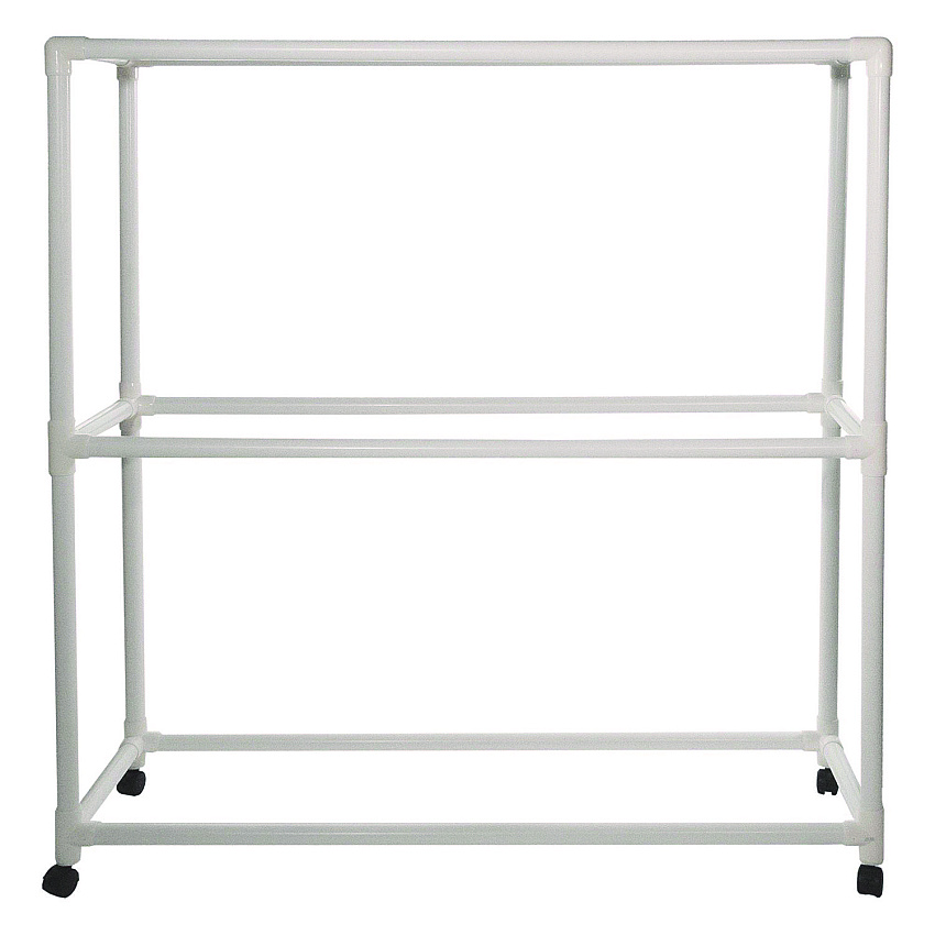 Champion Sports 9 Ball ABS Storage Cart, Plastic, 132 lb Capacity, 19 x 62 x 67, White (FPR1)