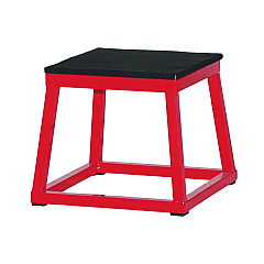 Champion Sports Plyo Box, 15" x 15", Plywood/Rubber/Steel, Red/Black (PXB12)