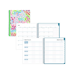 Blue Sky Ditsy Dapple Light CYO Cover Weekly/Monthly Lesson Planner, 2024-2025, Nine Classes, Multicolor Cover, (144) 11 x 8.5 Pages (132002)