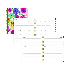 Blue Sky Mahalo Academic Year Create-Your-Own Cover Weekly/Monthly Planner, Floral Artwork, 11 x 8.5, 12-Month (July-June): 2022-2023 (100149)