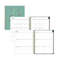 Blue Sky Greta Academic Year Weekly/Monthly Planner, Greta Floral Artwork, 11.5 x 8, Green Cover, 12-Month (July-June): 2022-2023 (136479)