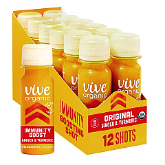 Vive Organic Immunity Boost, Ginger, 2 oz Bottle,12/Carton (34800001)