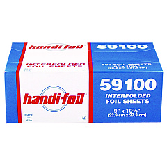 HFA Interfolded Foil Sheets, 55 Gauge, 9 x 10.75, 500 Sheets/Box, 6 Boxes/Carton (59100)