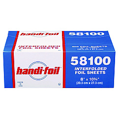 HFA Interfolded Foil Sheets, 55 Gauge, 8 x 10.75, 500 Sheets/Box, 6 Boxes/Carton (58100)
