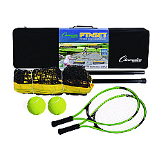Champion Sports Tennis Net Set with 2 Rackets and 2 Tennis Balls (PTNSET)