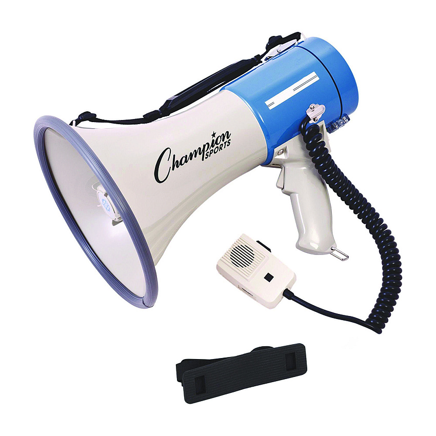 Champion Sports 18-Watt Voice Record Megaphone, 1,000 yds Range, 18 W to 35 W (MP18W)