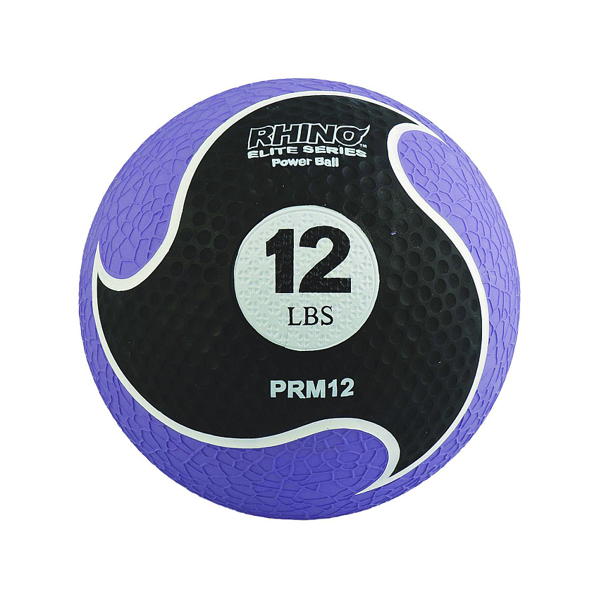 Champion Sports Rhino Elite Medicine Ball, 12 lb, Purple (PRM12)