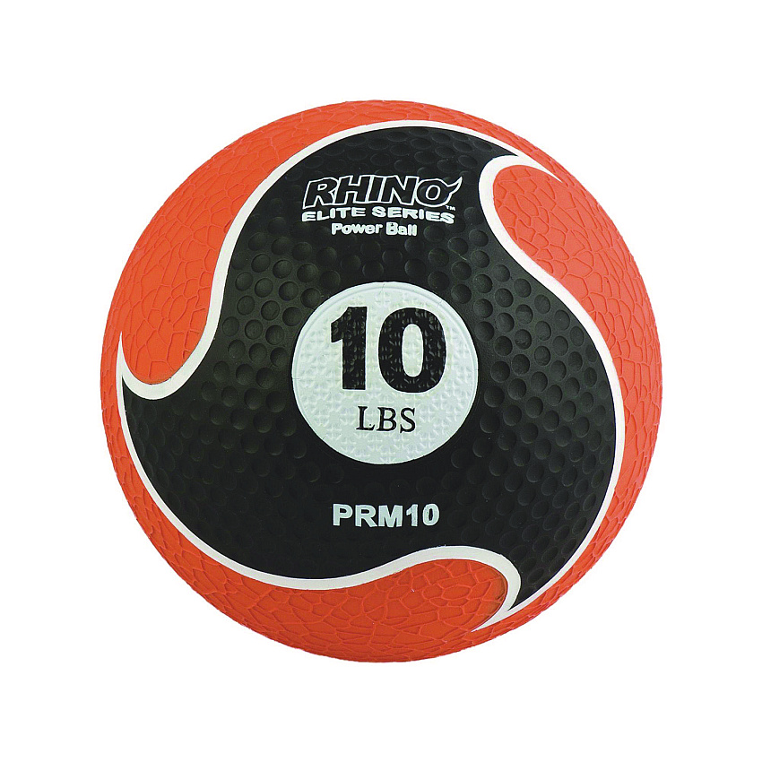 Champion Sports Rhino Elite Medicine Ball, 10 lb, Orange (PRM10)
