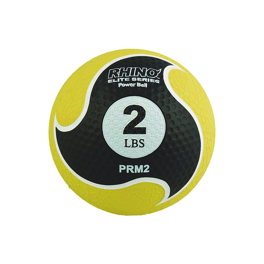 Champion Sports Rhino Elite Medicine Ball, 2 lb, Yellow (PRM2)