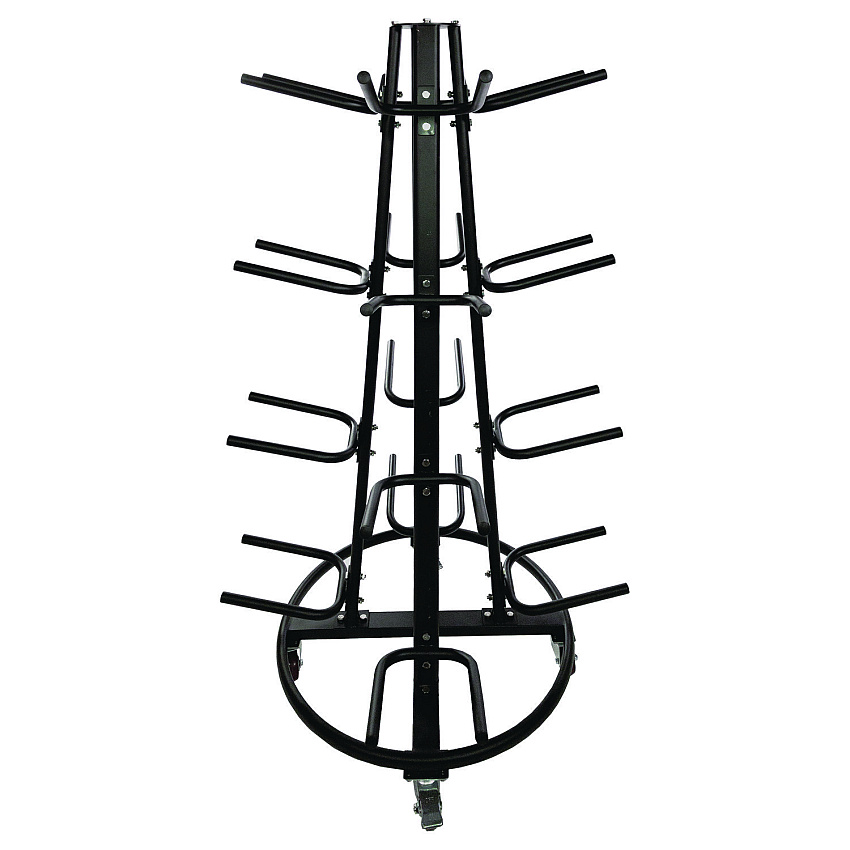 Champion Sports Round Medicine Ball Tree, 31" x 31" x 66.5", Black (RTM1)