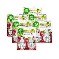 Air Wick Scented Oil Refill, 0.67 oz, Apple Cinnamon Medley, 2/Pack, 6 Packs/Carton (80420CT)