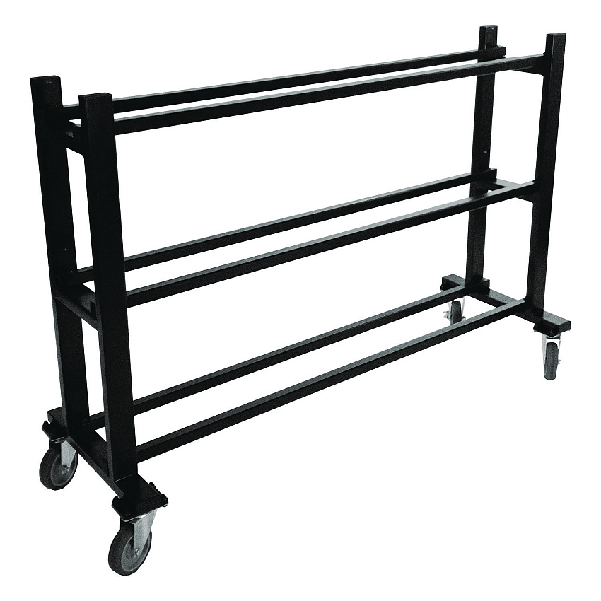 Champion Sports Deluxe Heavy-Duty Basketball Cart, Metal, 220 lb Capacity, 16 x 50.75 x 34.75, Black (BKCART)