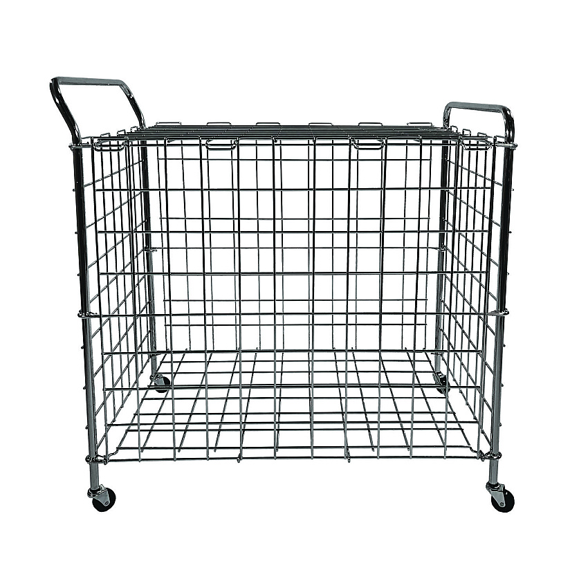Champion Sports Portable Lockable Ball Locker, Metal, 176 lb Capacity, 24 x 39 x 40, Chrome (BLX)