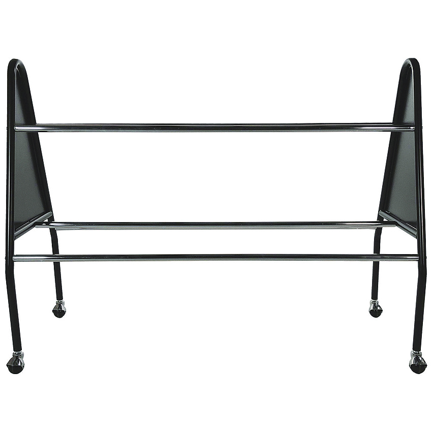 Champion Sports Heavy-Duty Ball Cart, Metal, 132 lb Capacity, 18 x 51 x 38, Black (BRC15)