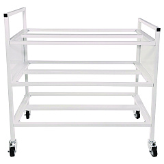 Champion Sports Double Wide Cart, Fits Approximately 24 Balls, Metal, 20" x 42" x 44", White (24BC)